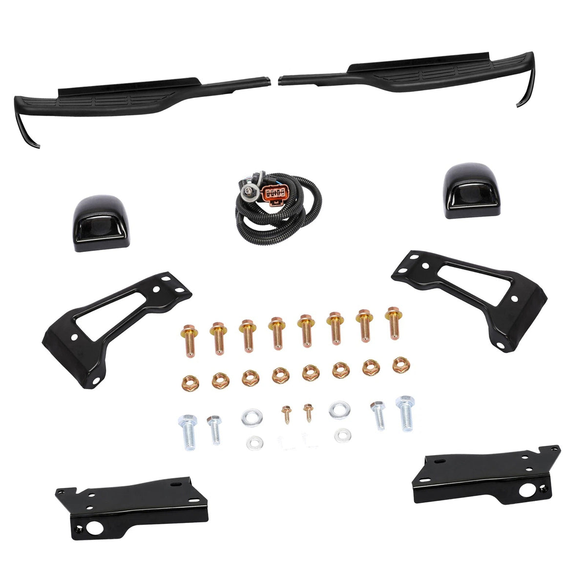 Silver Step Bumper Assembly Brackets Pads For Silverado Sierra 99-07 2500 3500