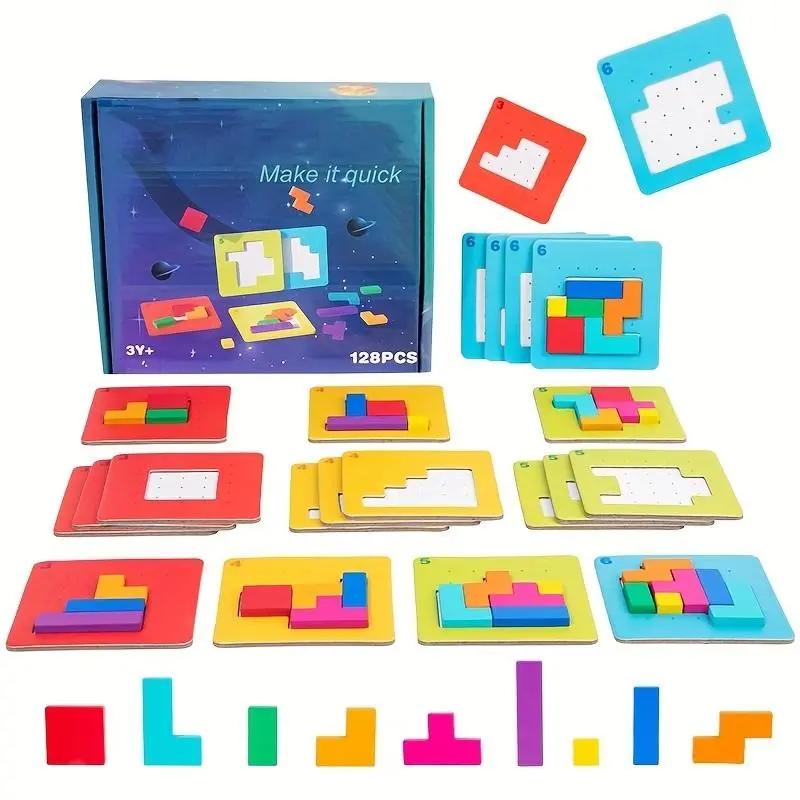 Wooden Brain Teaser Puzzle Blocks