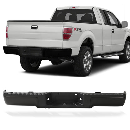 Rear Steel Bumper Assembly Fit 2009-2014 Ford F150 Truck FO1103161 Black