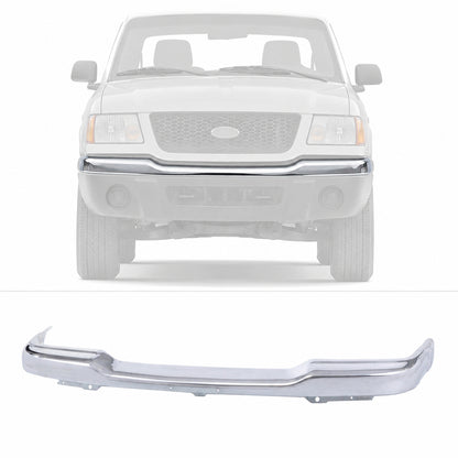 Chrome Front Upper Bumper Face Bar For 2001-2005 Ford Ranger 4WD Pickup Truck