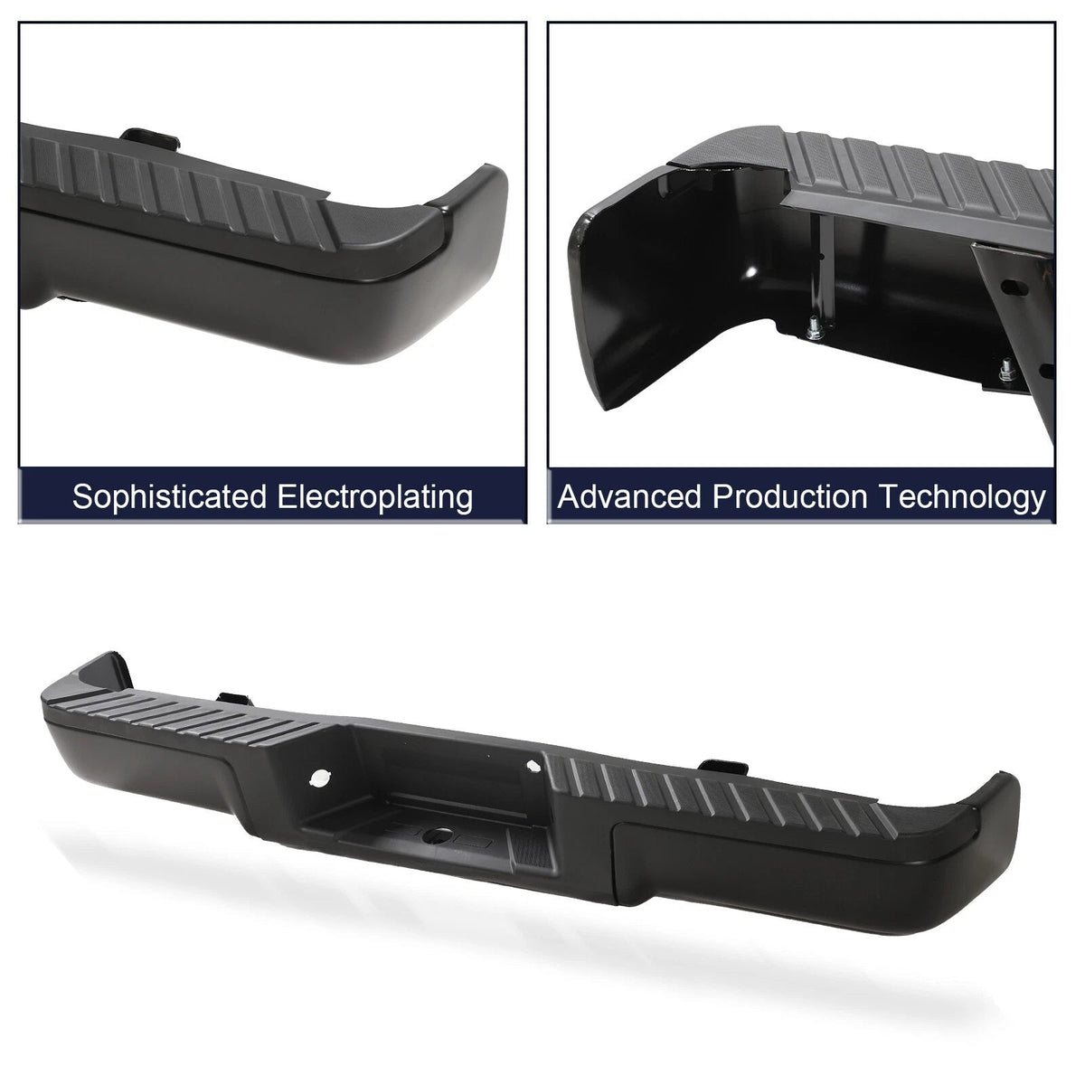 Rear Steel Bumper Assembly Fit 2009-2014 Ford F150 Truck FO1103161 Black