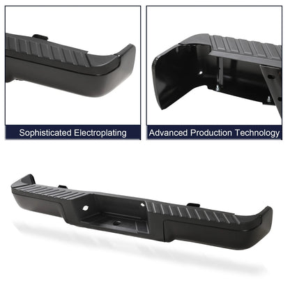Rear Steel Bumper Assembly Fit 2009-2014 Ford F150 Truck FO1103161 Black