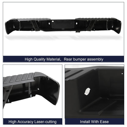 Rear Steel Bumper Assembly Fit 2009-2014 Ford F150 Truck FO1103161 Black