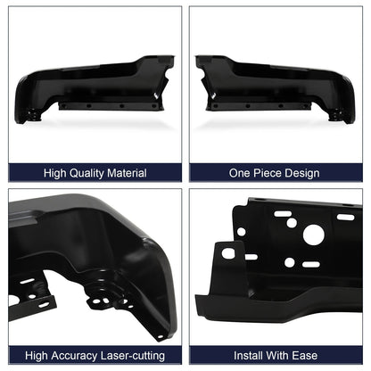 For F-250 F-350 F-450 Super Duty 2017-2022 Black Rear Step Bumper Face Bar Pair