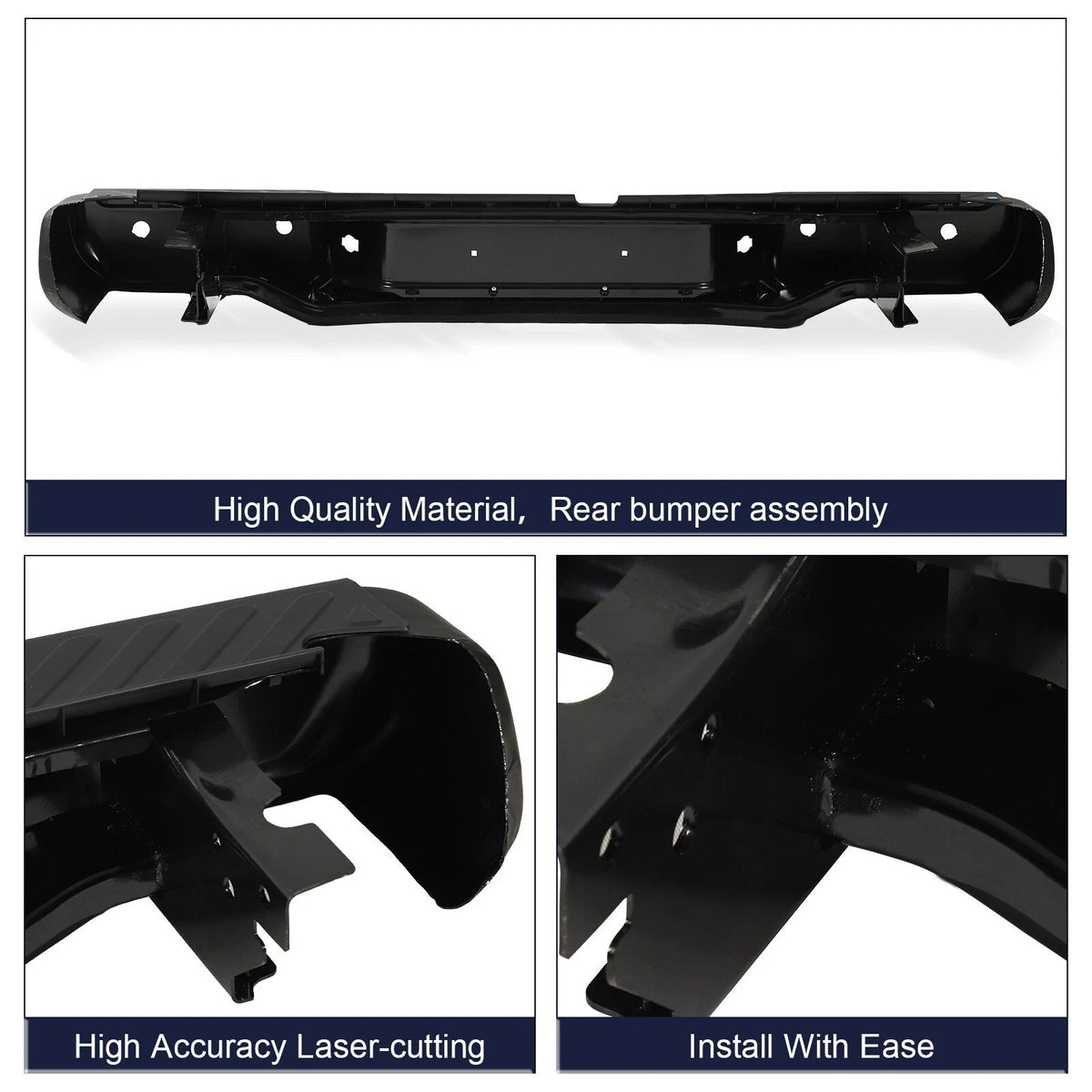 Rear Step Bumper Face Bar for Nissan Frontier 2013-2021 Black NI1103126