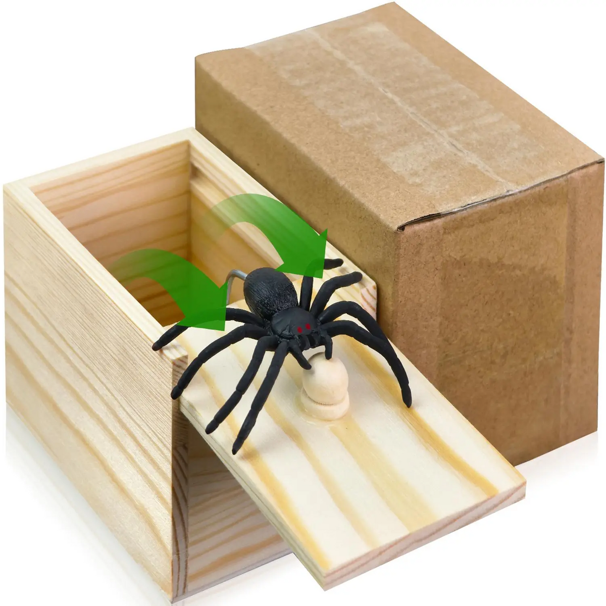 Wooden Spider Prank Box