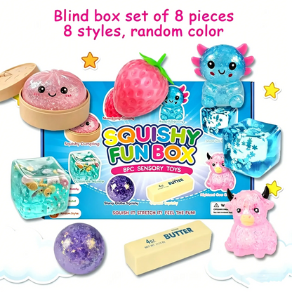 8-Piece Malt Sugar Squishy Fidget Toy Set