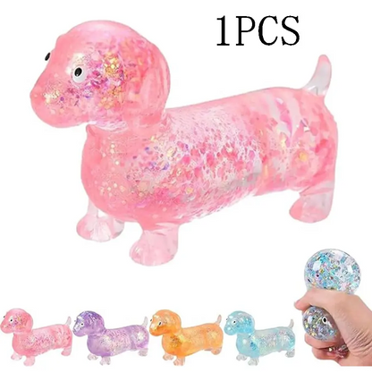 Dachshund Glitter Squishy Stress Ball