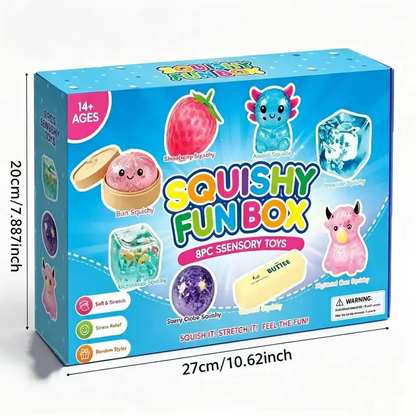 8-Piece Malt Sugar Squishy Fidget Toy Set