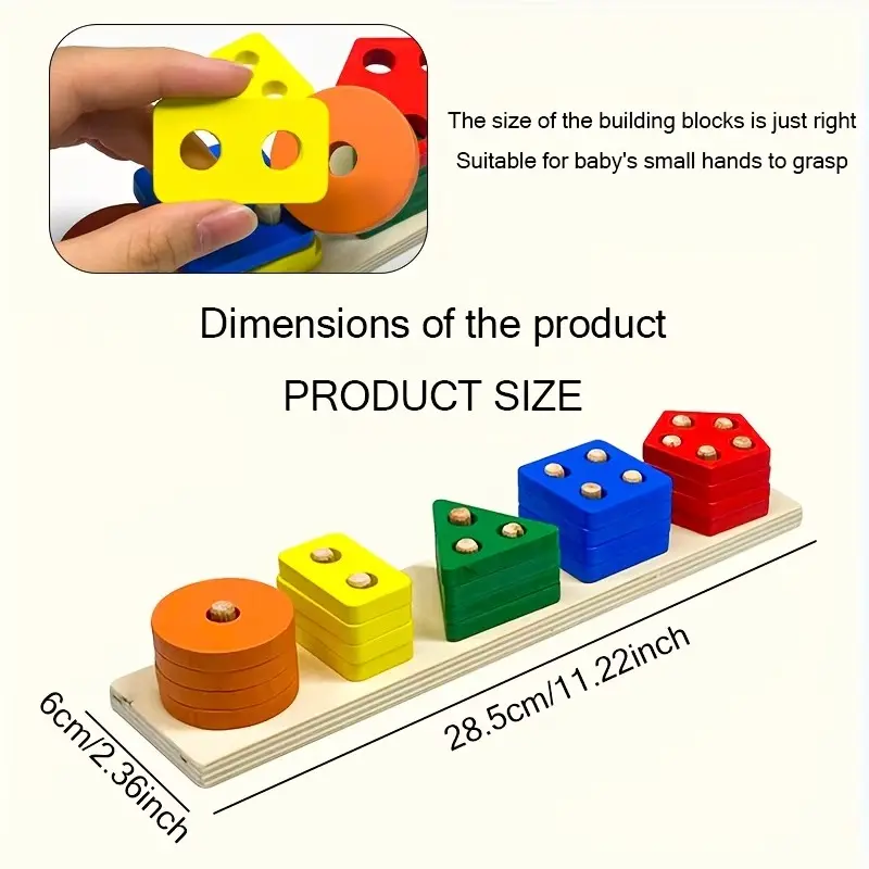 Wooden Sensory Shape Sorter Toy