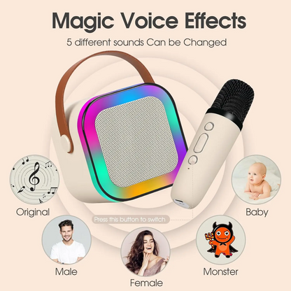 Mini Karaoke Machine with Microphone