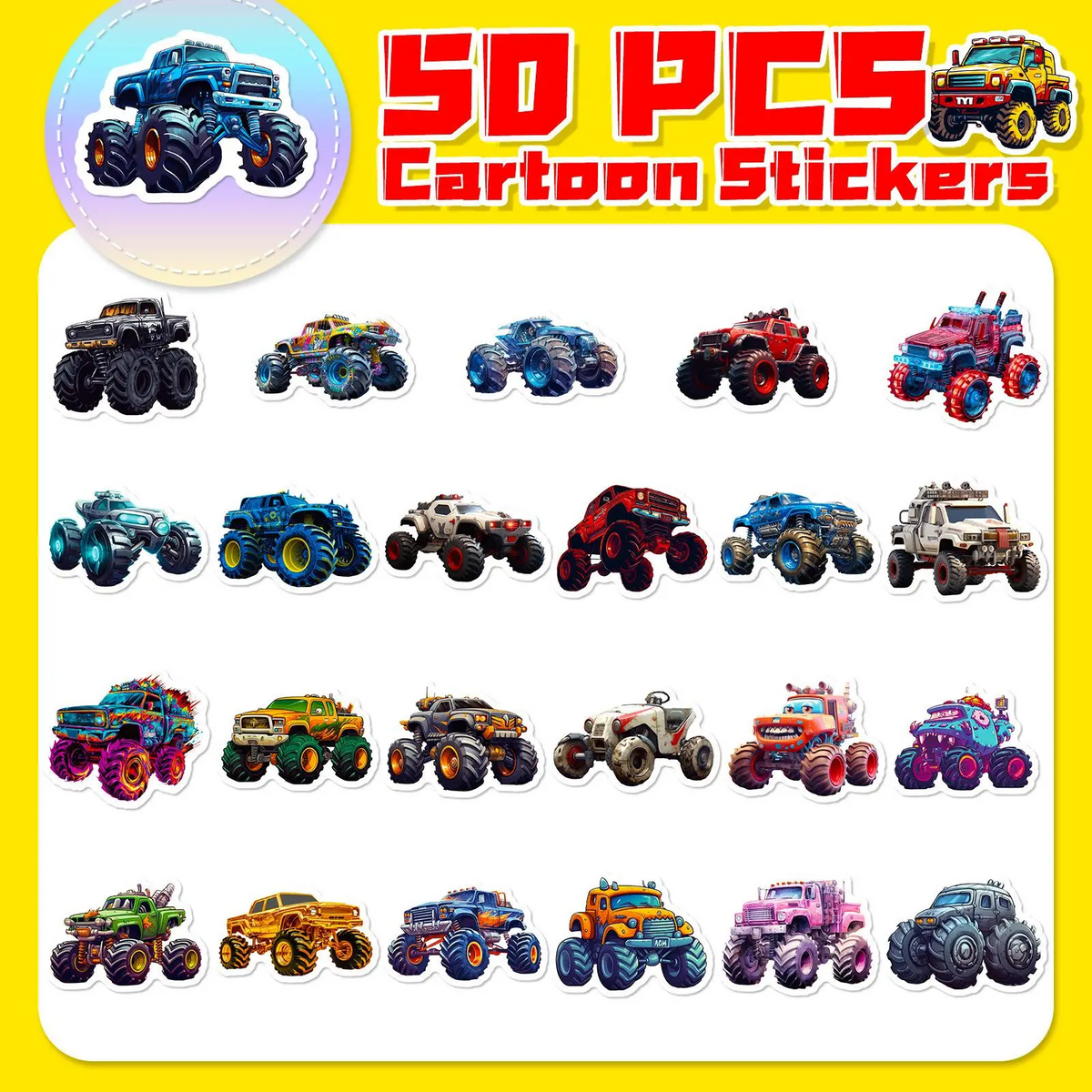 Monster Truck Stickers Pack