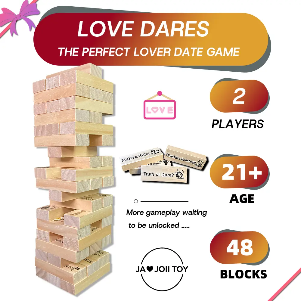 Couples Date Night Block Tower Game