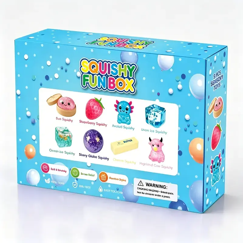 8-Piece Malt Sugar Squishy Fidget Toy Set