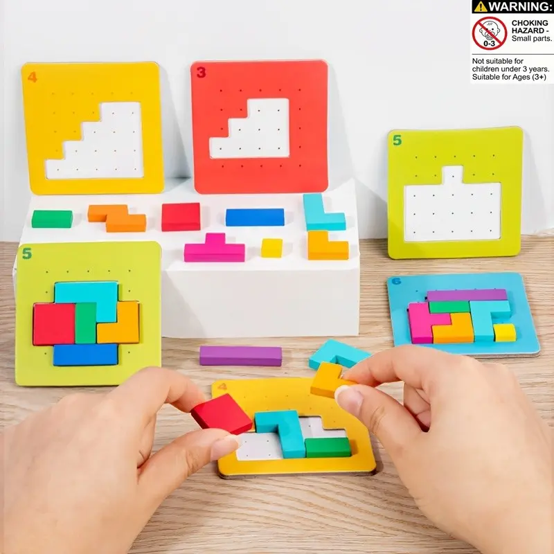Wooden Brain Teaser Puzzle Blocks