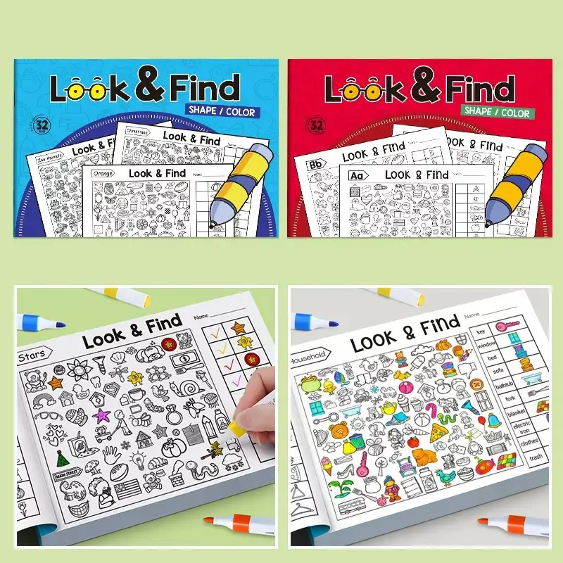Toddler Coloring & Look-and-Find Books for Ages 3-5
