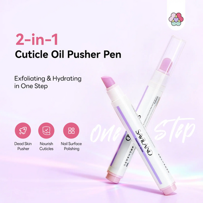 SAVILAND 2-Pack Cuticle Remover Pen | 45° Ceramic Tip, Hydrating Nail Care