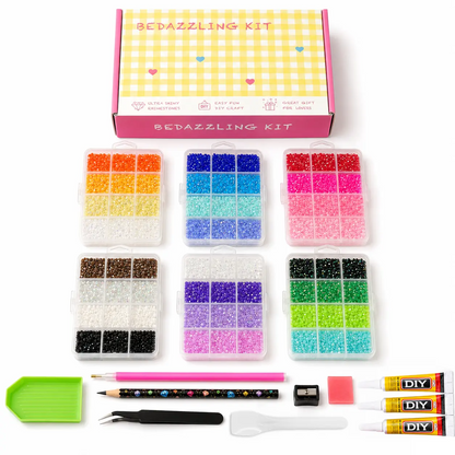 3mm Round Glitter Rhinestones Kit – Nail Art, DIY Crafts & Bedazzling