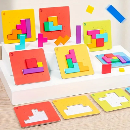 Wooden Brain Teaser Puzzle Blocks