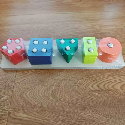 Wooden Sensory Shape Sorter Toy