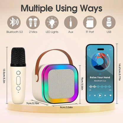 Mini Karaoke Machine with Microphone