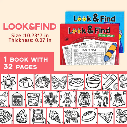Toddler Coloring & Look-and-Find Books for Ages 3-5