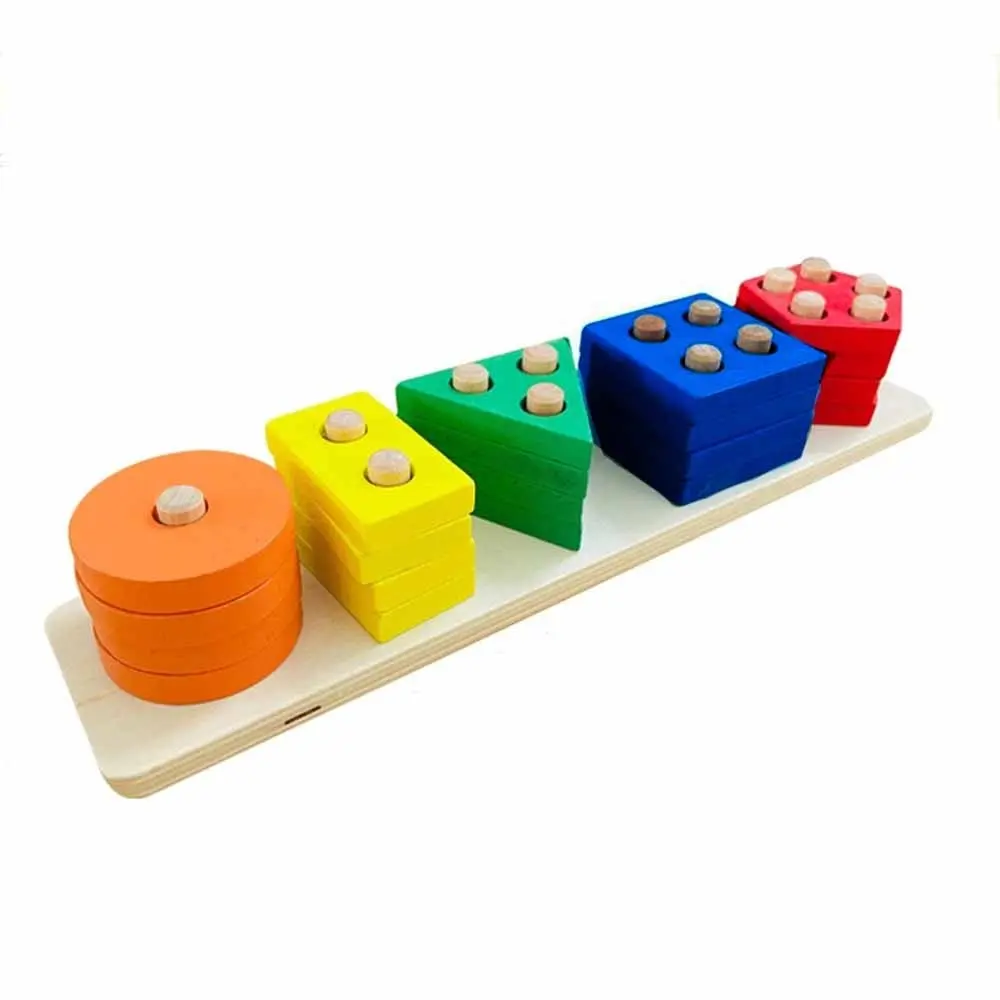Wooden Sensory Shape Sorter Toy