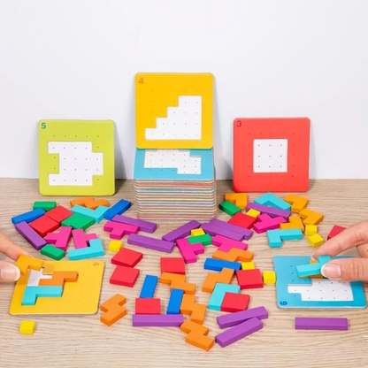 Wooden Brain Teaser Puzzle Blocks