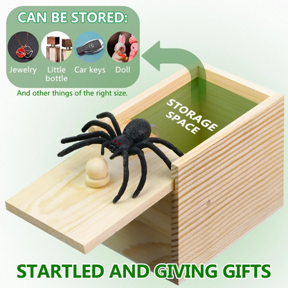 Wooden Spider Prank Box