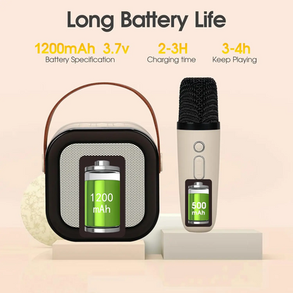 Mini Karaoke Machine with Microphone