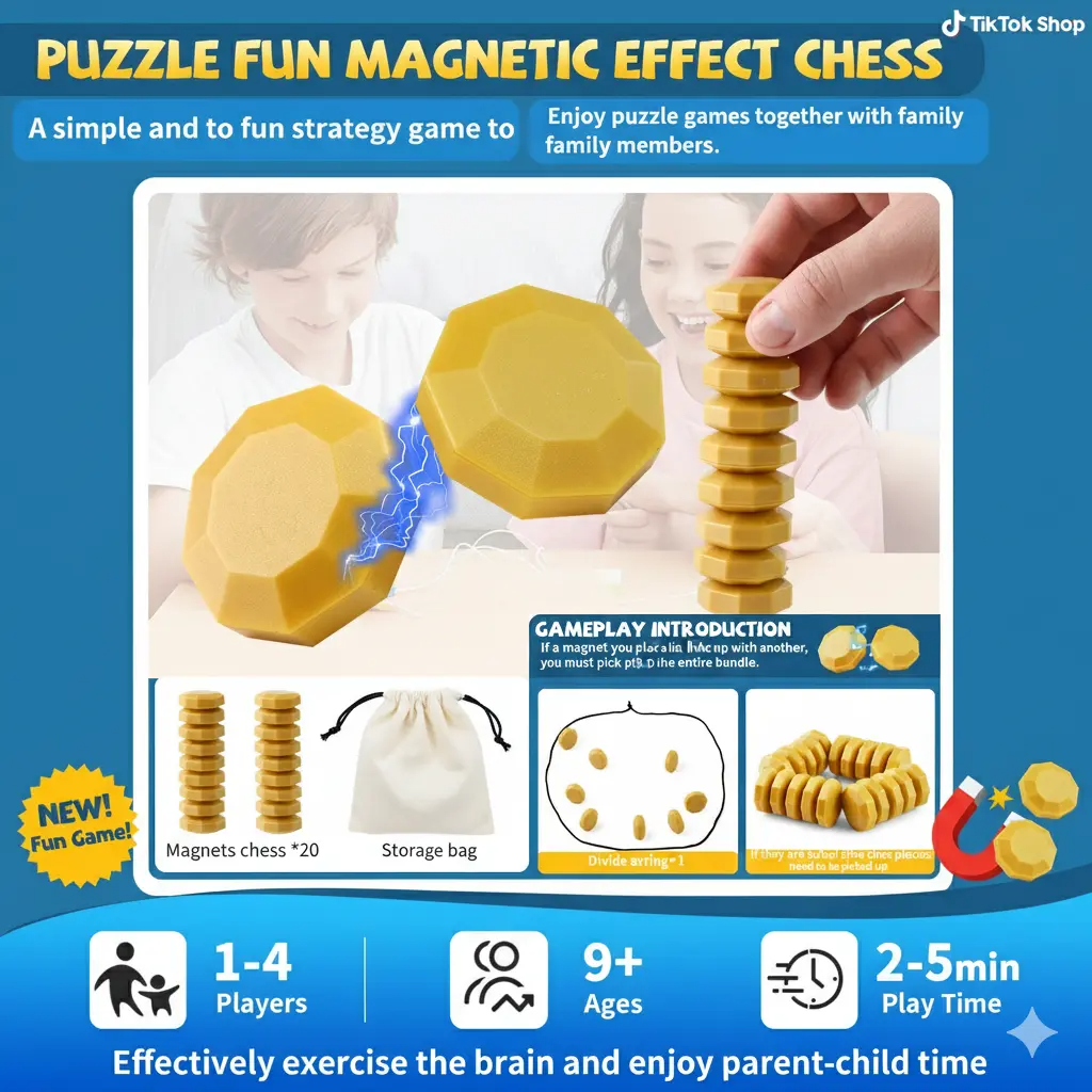 Magnetic Rope Game for Kids & Adults