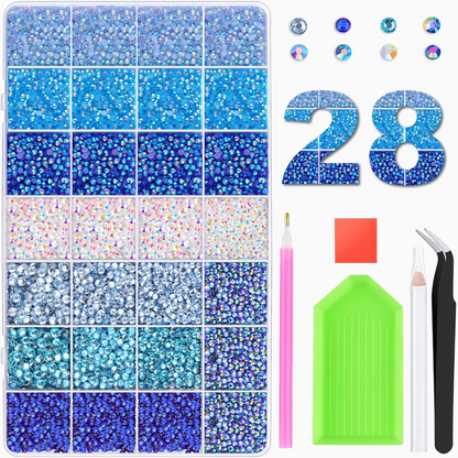 3mm Round Glitter Rhinestones Kit – Nail Art, DIY Crafts & Bedazzling