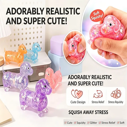 Dachshund Glitter Squishy Stress Ball