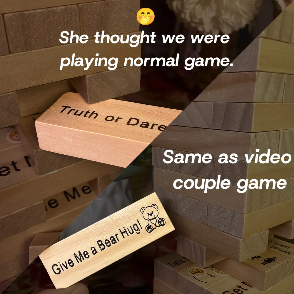 Couples Date Night Block Tower Game