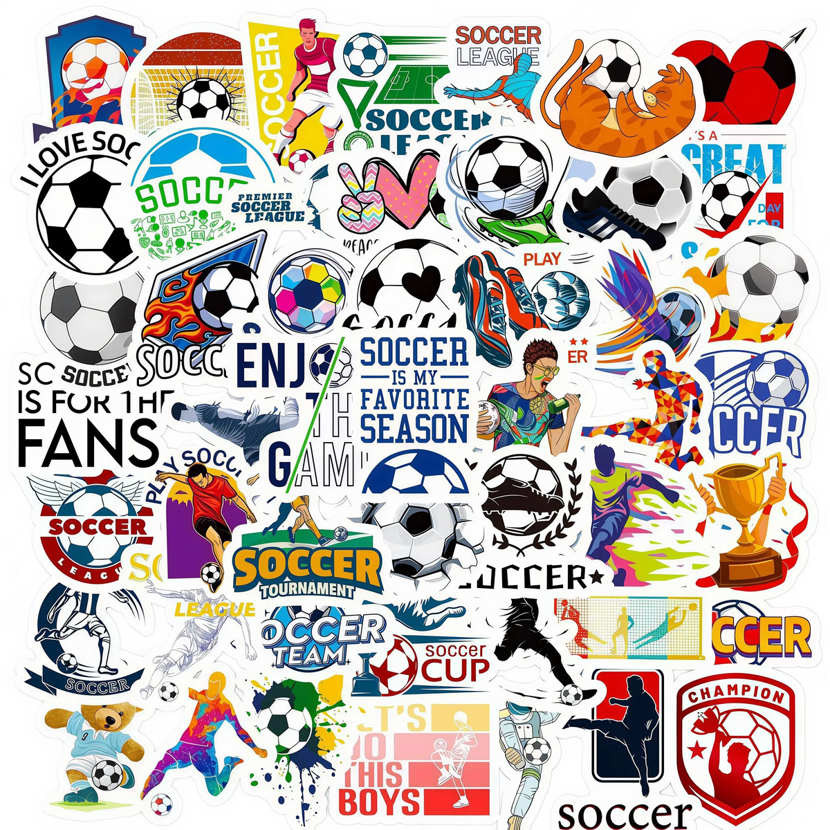 Soccer Sports Stickers Pack – Random Set