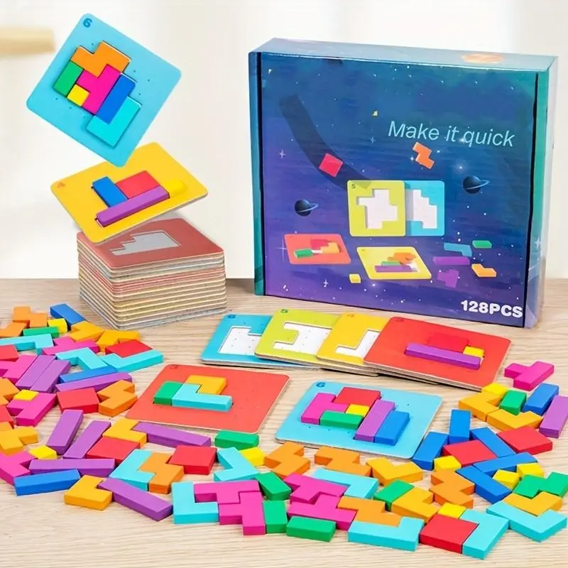 Wooden Brain Teaser Puzzle Blocks