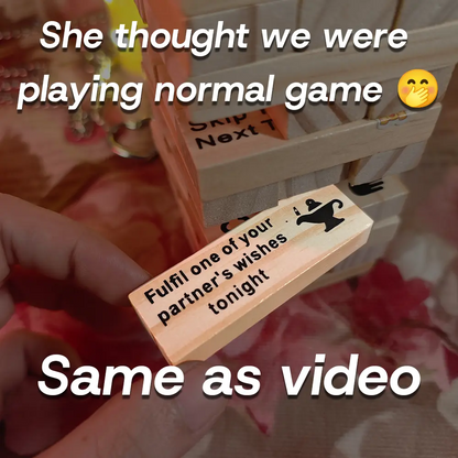 Couples Date Night Block Tower Game