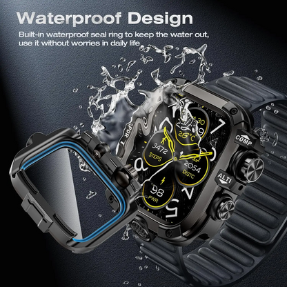 Armor Rugged Durable Metal & Polycarbonate Smart Watch Protective Case, Wearable Accessory, 360° Anti-Collide Bumper, Sensitive Touch, Compatible with Series 11/10/9/8/7/6/5/4, Ultra 3/2/1, SE 2/1, Fits 49mm/46mm/45mm/44mm Sizes, Smart Watch Accessories,