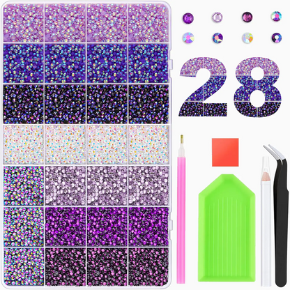 3mm Round Glitter Rhinestones Kit – Nail Art, DIY Crafts & Bedazzling
