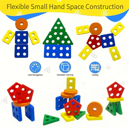 Wooden Sensory Shape Sorter Toy