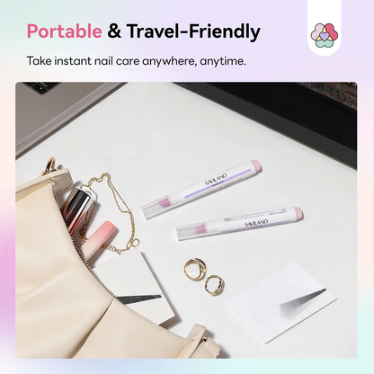 SAVILAND 2-Pack Cuticle Remover Pen | 45° Ceramic Tip, Hydrating Nail Care
