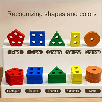 Wooden Sensory Shape Sorter Toy