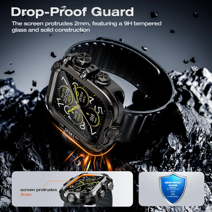 Armor Rugged Durable Metal & Polycarbonate Smart Watch Protective Case, Wearable Accessory, 360° Anti-Collide Bumper, Sensitive Touch, Compatible with Series 11/10/9/8/7/6/5/4, Ultra 3/2/1, SE 2/1, Fits 49mm/46mm/45mm/44mm Sizes, Smart Watch Accessories,