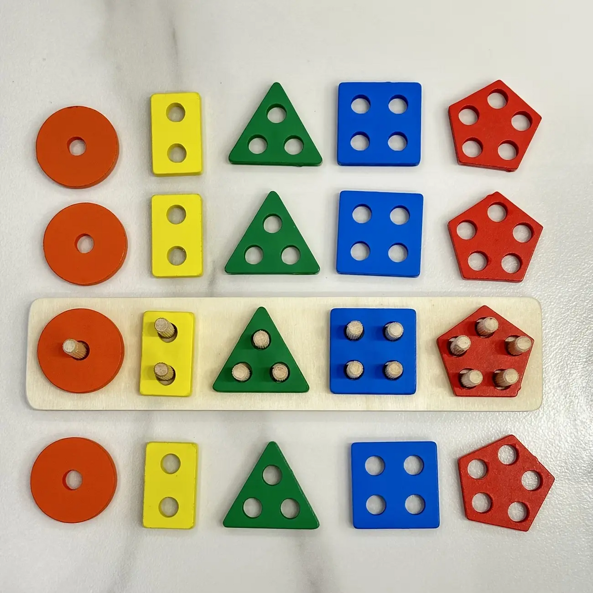Wooden Sensory Shape Sorter Toy