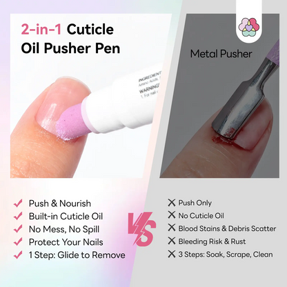 SAVILAND 2-Pack Cuticle Remover Pen | 45° Ceramic Tip, Hydrating Nail Care