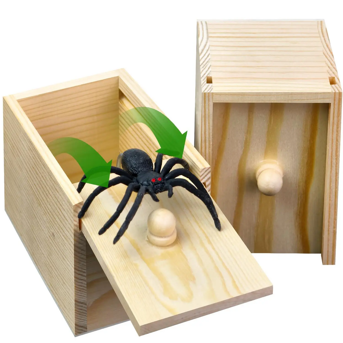 Wooden Spider Prank Box